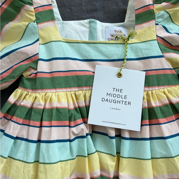 The Middle Daughter Striped Cotton Puff Sleeve Dress. Size 5 years old. - Picture 11 of 13